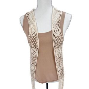 Marci cotton boho macramé vest